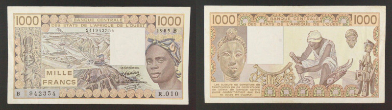 Africa occidentale - Benin - banconota 1000 Franchi 1985 - P#207B

VF

SPEDI...