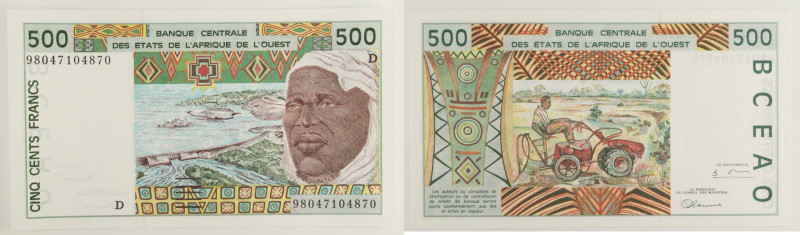 Africa Occidentale - Mali - banconota 500 Francs ND (1991-2003) - P#410D

UNC...