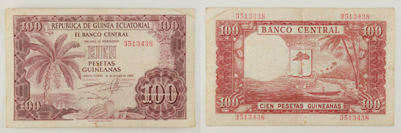 Guinea Equatoriale - banconota 100 Pesetas Guineanas 1969 - P#1

VF

SPEDIZI...