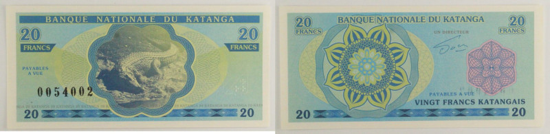 Katanga - banconota di fantasia 20 Francs "Crocodile" 2013

UNC

SPEDIZIONE ...