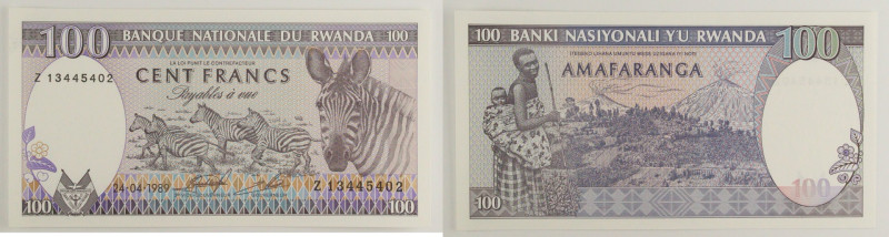 Ruanda - banconota 100 Francs 24/4/1989 - P#19a

UNC

SPEDIZIONE IN TUTTO IL...