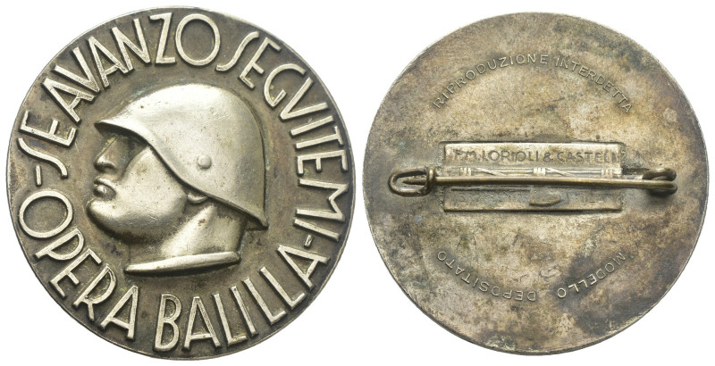 Periodo del Ventennio - Spilla Opera Balilla - Opus Lorioli & Castelli - gr. 16,...