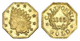 USA - California - Gettone d'oro 1865 - Au. - gr. 0,19