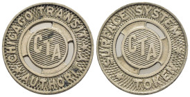 USA - Gettone Trasporti - Chicago Transit Authority CTA "Surface System Token" 1950 - Cu. Ni.