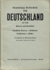 DOROTHEUM. – WIEN, 9 – October, 1958. Sammlung Karl Hollschek. VIII. Teil. 3 Deutschaland. Pp. 62, nn. 2582 – 3721, tavv. 8. Ril. ed. lista prezzi buo...