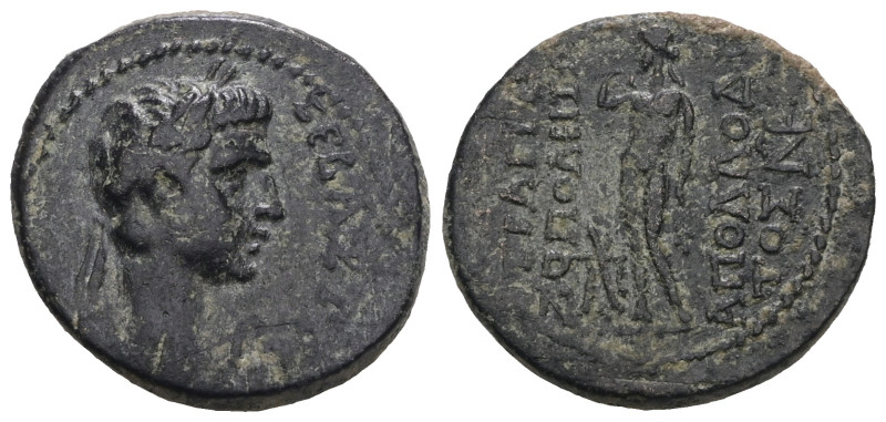 CARIA. Trapezopolis. Augustus (27 BC-14 AD). Ae. Apollodotos Lykotou, magistrate...