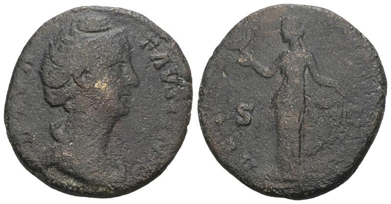 Faustina I (wife of A. Pius) Æ Sestertius. Rome, AD 141-146. Weight 8,82 gr - Di...