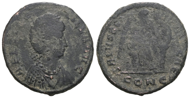 Aelia Flacilla AD 383-386. Follis Æ. Weight 5,46 gr - Diameter 21 mm.