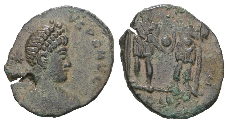 Theodosius I. A.D. 379-395. AE. Weight 1,25 gr - Diameter 12 mm.