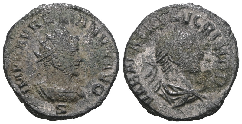 Aurelian and Vabalathus Æ Antoninianus. AD 271-272. Weight 3,31 gr - Diameter 18...