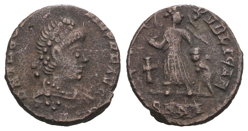 Theodosius II; 402-450 AD. Weight 1,16 gr - Diameter 11 mm.