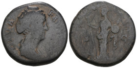 Diva Faustina I Æ Sestertius. Struck under Antoninus Pius in Rome, AD 141-146. Weight 23,42 gr - Diameter 30 mm.