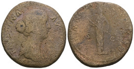 Faustina II (wife of Marcus Aurelius) Æ Sestertius. Rome, AD 175-176. Weight 19,78 gr - Diameter 31 mm.