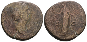 Faustina I Æ Sestertius. Struck under Antoninus Pius in Rome, AD 141-146. Weight 24,08 gr - Diameter 30 mm.