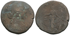 Faustina II (wife of Marcus Aurelius) Æ Sestertius. Rome, AD 175-176. Weight 18,35 gr - Diameter 29 mm.