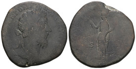 Lucius Verus AD 161-169. Rome. Sestertius Æ. Weight 20,11 gr - Diameter 28 mm.