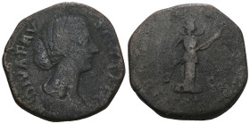 Diva Faustina II (wife of M. Aurelius) Æ Sestertius. Rome, AD 175-180. Weight 21,25 gr - Diameter 29 mm.