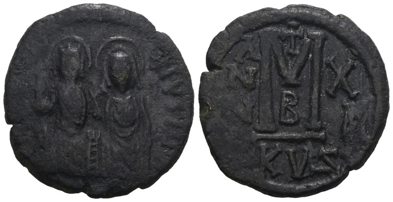 Justin II and Sophia, 565-578 AD. AE, Follis. Kyzikos. Weight 11,88 gr - Diamete...