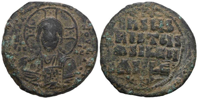 BYZANTINE EMPIRE. Basil II, 976-1025 AD. AE Anonymous Follis. Weight 17,32 gr - ...