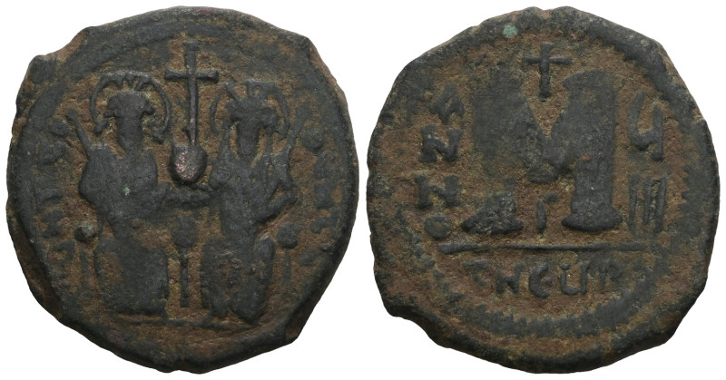 Justin II & Sophia AE Follis. 565-578 AD. Weight 12,80 gr - Diameter 26 mm.