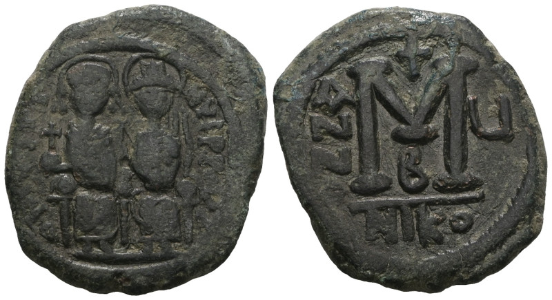 Justin II & Sophia AE Follis, Nicomedia. Weight 14,12 gr - Diameter 29 mm.