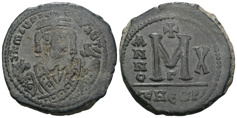 Maurice Tiberius. AD 582-602. AE Follis, Theoupolis. Weight 11,91 gr - Diameter ...