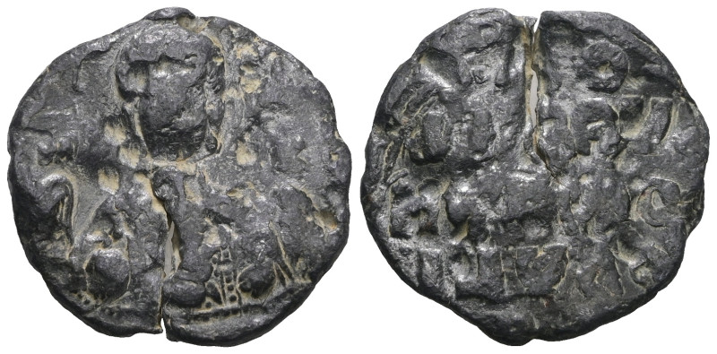 Byzantine Lead Seal PB. Weight 7,52 gr - Diameter 21 mm.