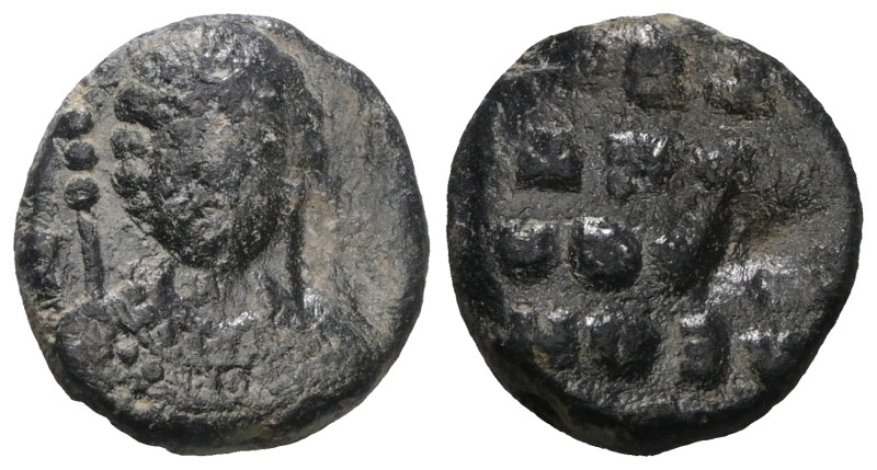 Byzantine Lead Seal PB. Weight 4,29 gr - Diameter 13 mm.