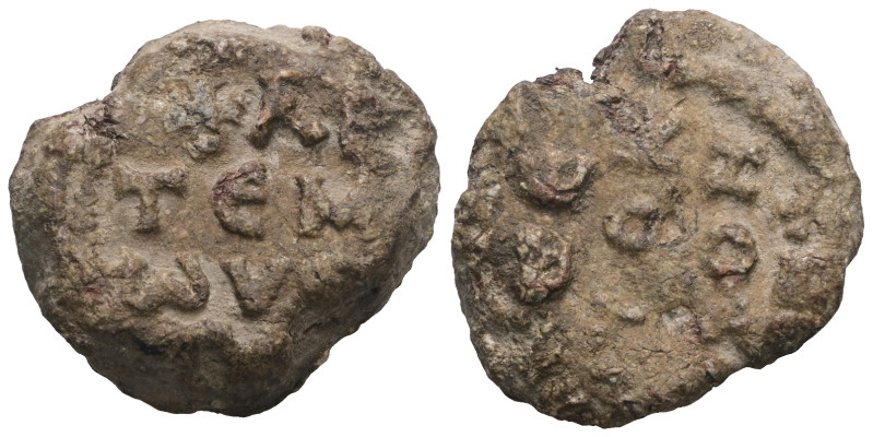 Byzantine Lead Seal PB. Weight 16,53 gr - Diameter 22 mm.