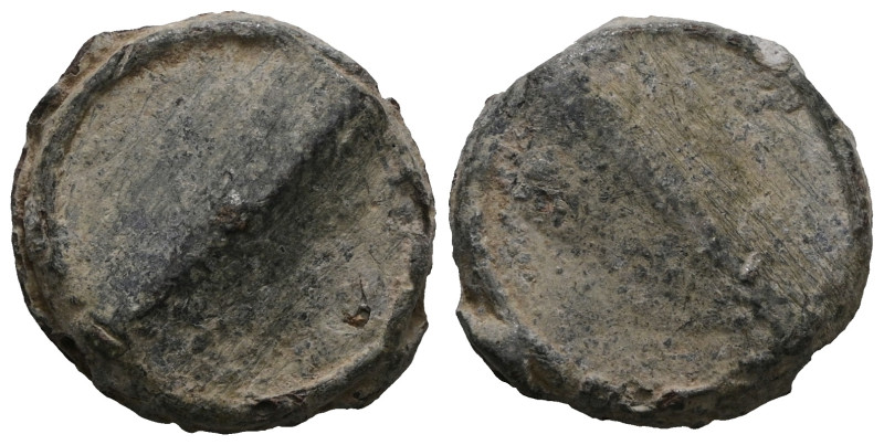 Byzantine Lead Seal PB. Weight 6,14 gr - Diameter 16 mm.