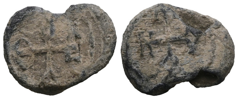 Byzantine Lead Seal PB. Weight 3,39 gr - Diameter 15 mm.