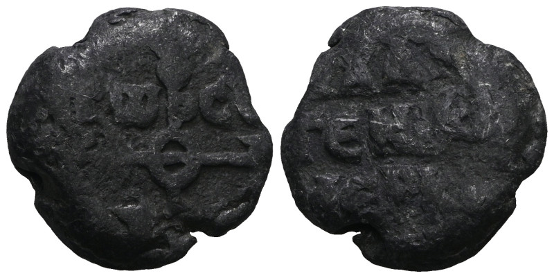 Byzantine Lead Seal PB. Weight 7,57 gr - Diameter 18 mm.