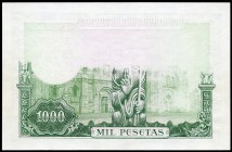 1000 pesetas. 1965. Madrid. (Ed 2017-471b). 19 de noviembre, San Isidro. Serie H. Error de impresión en el dorso. SC. Est...100,00.