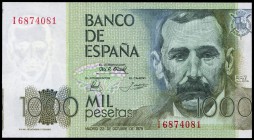 1000 pesetas. 1979. Madrid. (Ed 2017-477a).  23 de octubre, Benito Pérez Galdós. Serie I. Error de Impresión desplazada a la derecha. SC. Est...80,00....