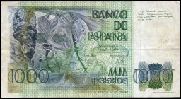 1000 pesetas. 1979. Madrid. (Ed 2017-477a). 23 de octubre, Benito Pérez Galdós. Serie 3V. Error de impresión del anverso en el reverso. MBC+. Est...90...