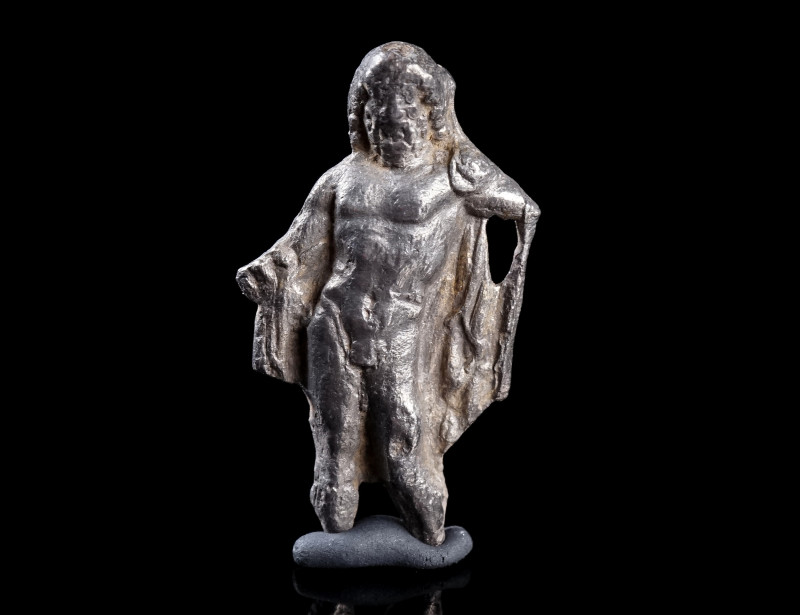 A SMALL ROMAN SILVER VOTIVE FIGURE OF JUPITER
Circa 1st-2nd century AD.
Jupite...