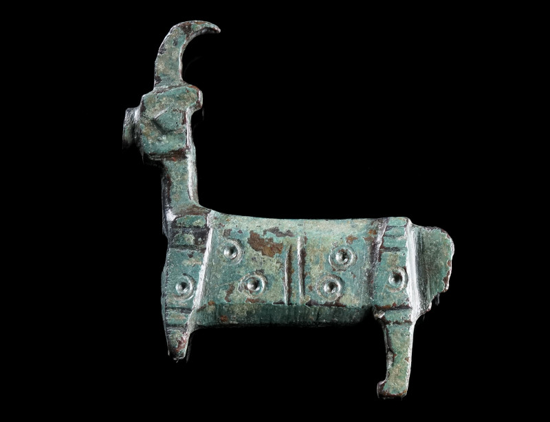 A BYZANTINE BRONZE FIGURAL PADLOCK
Circa 9th-12th century AD.
Half a padlock i...