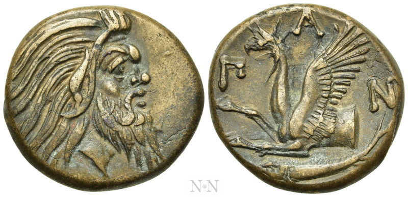 CIMMERIAN BOSPOROS. Pantikapaion. Ae (Circa 310-304/3 BC). 

Obv: Bearded head...