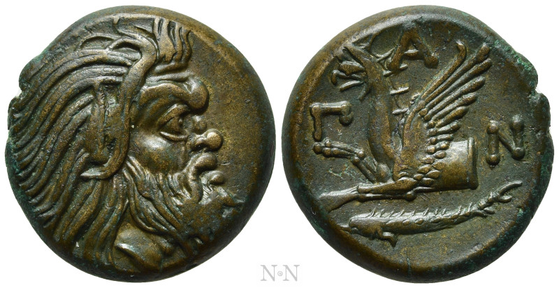 CIMMERIAN BOSPOROS. Pantikapaion. Ae (Circa 310-304/3 BC). 

Obv: Bearded head...