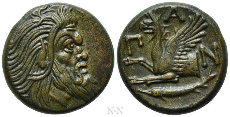 CIMMERIAN BOSPOROS. Pantikapaion. Ae (Circa 310-304/3 BC). 

Obv: Bearded head...