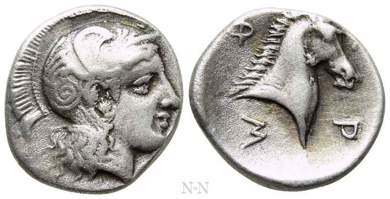 THESSALY. Pharsalos. Hemidrachm (Mid-late 5th century BC). 

Obv: Head of Athe...