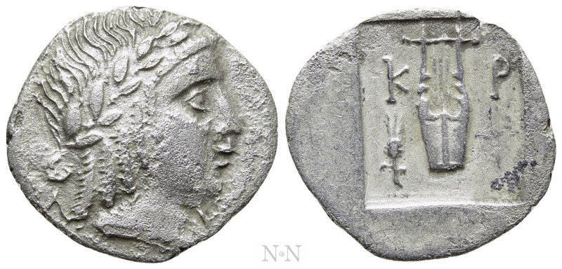 LYCIA. Lycian League. Kragos. Hemidrachm (Circa 30-27 BC). 

Obv: Λ - V. 
Lau...