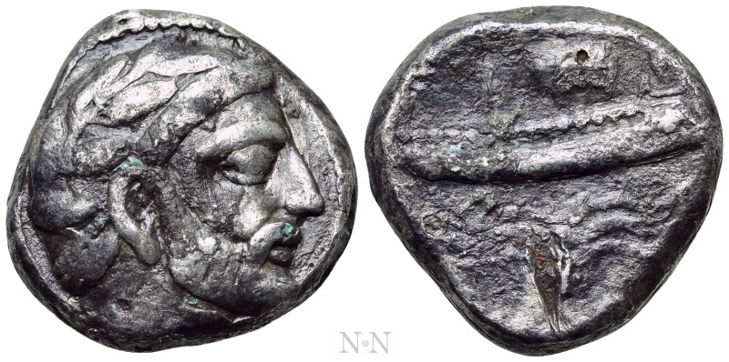 PHOENICIA. Arados. Uncertain king. Shekel (Circa 370-346 BC). 

Obv: Laureate ...