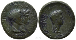 KINGS OF THRACE (Sapean). Rhoemetalces I & Pythodoris, with Augustus (Circa 11 BC-12 AD). Ae