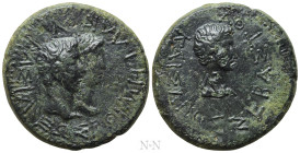 KINGS OF THRACE (Sapean). Rhoemetalces I & Pythodoris, with Augustus (Circa 11 BC-12 AD). Ae