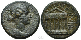 CORINTHIA. Corinth. Julia Augusta (Livia) (Augusta, 14-29). Ae. L. Arrius Peregrinus & L. Furius Labeo, duoviri