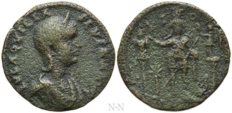 PHOENICIA. Tyre. Aquilia Severa (Augusta, 220-221 & 221-222). Ae. 

Obv: IVL A...