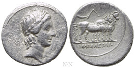 OCTAVIAN. Denarius (30-29 BC). Uncertain mint in Italy, possibly Rome