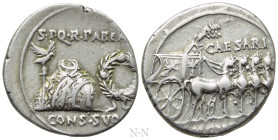 AUGUSTUS (27 BC-14 AD). Denarius. Uncertain mint in Spain, possibly Colonia Patricia