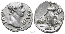 AUGUSTUS (27 BC-14 AD). Denarius. Lugdunum